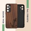 Θήκη Kwmobile για Samsung Galaxy A55, Καφέ, Ξύλο, KWM000021PL004C