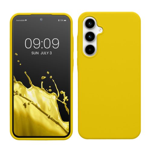 Θήκη Kwmobile για Samsung Galaxy A35, Κίτρινη, Σιλικόνη, KWM000021PA010C