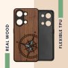 Θήκη Kwmobile για OnePlus Nord 3 5G, Καφέ/Μπλε, Ξύλο, KWM0000204Y003C