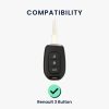 Θήκη κλειδιού αυτοκινήτου Kwmobile για Dacia 3 κουμπιά, μαύρο/χρυσό, σιλικόνη, KWM000025CC001C