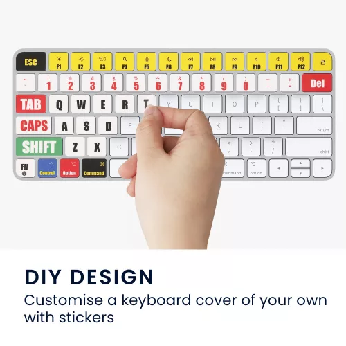 Αυτοκόλλητο πληκτρολογίου Kwmobile για Apple Magic Keyboard, Πολύχρωμο, Πλαστικό, KWM000025CS002C