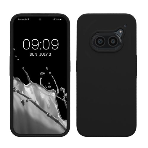 Θήκη Kwmobile για το τηλέφωνο 2a/Phone 2a Plus, μαύρη, σιλικόνη, KWM000020LP001C