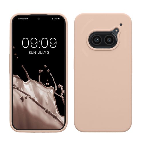 Θήκη Kwmobile για το τηλέφωνο 2a/Phone 2a Plus, κρεμ, σιλικόνη, KWM000020LP004C