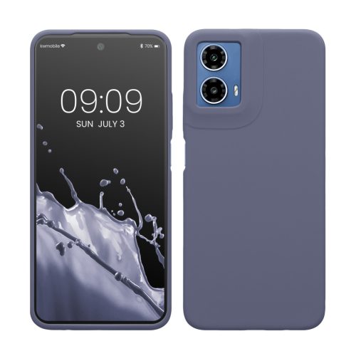 Θήκη Kwmobile για Motorola Moto G34, Γκρι, Σιλικόνη, KWM000022QS004C