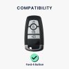 Κάλυμμα κλειδιού αυτοκινήτου Kwmobile για Ford 4 Κουμπιά, Μαύρο/Χρυσό, Σιλικόνη, KWM000025DX001C