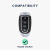 Κάλυμμα κλειδιού αυτοκινήτου Kwmobile για Hyundai 4 κουμπιά, μαύρο/χρυσό, σιλικόνη, KWM000025DY001C