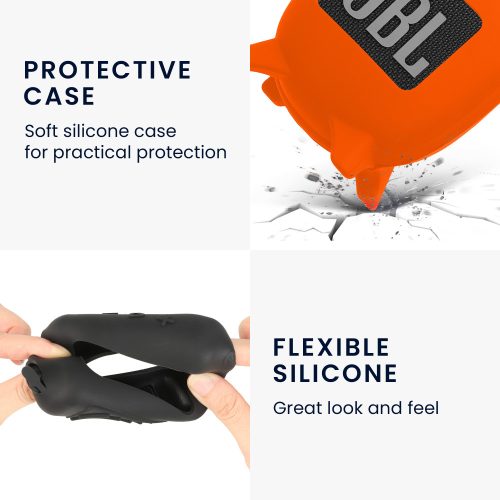 Θήκη Kwmobile για JBL Clip 4, Orange, Silicone, KWM0000181U003C