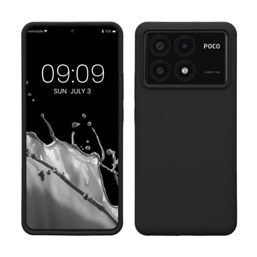 Θήκη Kwmobile για Poco X6 Pro, Μαύρη, Σιλικόνη, KWM000020MF002C