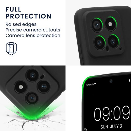 Θήκη Kwmobile για Xiaomi 14, Μαύρη, Σιλικόνη, KWM000020ML001C