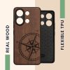 Θήκη Kwmobile για Xiaomi Redmi Note 13, Καφέ, Ξύλο, KWM000020MZ001C
