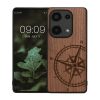Θήκη Kwmobile για Xiaomi Redmi Note 13 Pro, Καφέ, Ξύλο/Σιλικόνη, KWM000020NA001C