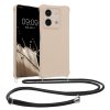 Θήκη Kwmobile με κορδόνι για Xiaomi Redmi Note 13, Κρεμ, Σιλικόνη, KWM000020NC002C