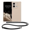 Θήκη Kwmobile με κορδόνι για Xiaomi Redmi Note 13, Κρεμ, Σιλικόνη, KWM000020NC002C