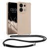 Θήκη Kwmobile με κορδόνι για Xiaomi Redmi Note 13, Κρεμ, Σιλικόνη, KWM000020NE002C