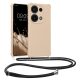 Θήκη Kwmobile με κορδόνι για Xiaomi Redmi Note 13 Pro, Κρεμ, Σιλικόνη, KWM000020NF002C
