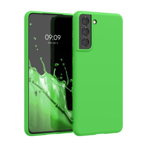 Θήκη Kwmobile για Samsung Galaxy S21, Πράσινη, Σιλικόνη, KWM000012BS039C