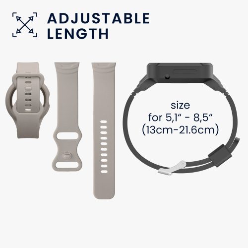 Kwmobile Strap for Google Pixel Watch 2/Pixel Watch, Grey, Silicone, KWM000025GT002C