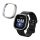 Σετ 2 θηκών Kwmobile για Fitbit Versa 3/Sense, Μαύρο/Ασημί, Πλαστικό, KWM000024ZI002C
