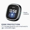 Σετ 2 θηκών Kwmobile για Fitbit Versa 3/Sense, Μαύρο/Ασημί, Πλαστικό, KWM000024ZI002C