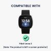 Σετ 2 θηκών Kwmobile για Fitbit Versa 3/Sense, Μαύρο/Ασημί, Πλαστικό, KWM000024ZI002C