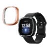 Σετ 2 θηκών Kwmobile για Fitbit Versa 3/Sense, Μαύρο/Χρυσό, Πλαστικό, KWM000024ZI003C
