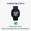 Σετ 2 θηκών Kwmobile για Fitbit Versa 3/Sense, Μαύρο/Χρυσό, Πλαστικό, KWM000024ZI003C