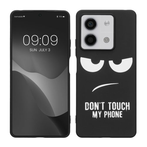 Θήκη Kwmobile για Xiaomi Redmi Note 13, Μαύρη/Λευκή, Σιλικόνη, KWM000020NQ001C