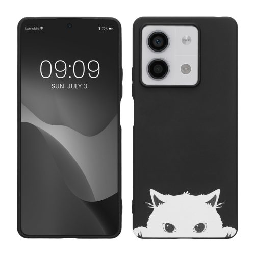 Θήκη Kwmobile για Xiaomi Redmi Note 13, Μαύρη/Λευκή, Σιλικόνη, KWM000020NQ002C