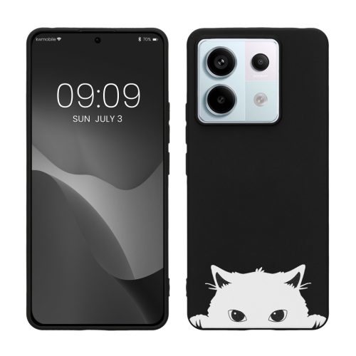 Θήκη Kwmobile για Xiaomi Redmi Note 13 Pro 5G, Μαύρη/Λευκή, Σιλικόνη, KWM000020NU002C