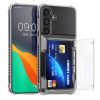 Θήκη Kwmobile με θήκη κάρτας για Samsung Galaxy S24 Plus, διαφανής, πλαστική, KWM000021QQ001C