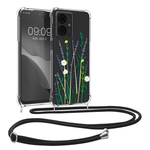 Θήκη Kwmobile με κορδόνι για Motorola Moto G14, Πολύχρωμη, Σιλικόνη, KWM000022NB002C