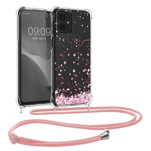 Θήκη Kwmobile με κορδόνι για Motorola Moto G54, Πολύχρωμη, Σιλικόνη, KWM000022RN001C