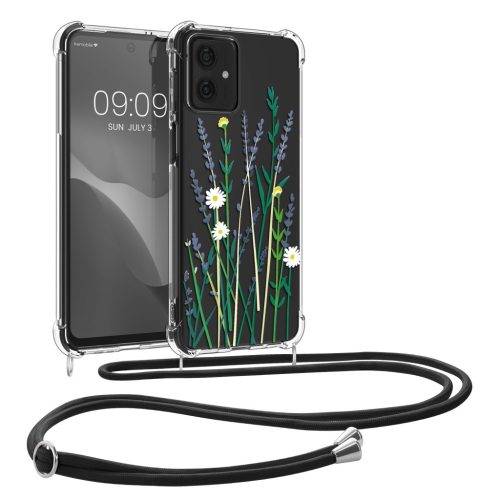 Θήκη Kwmobile με κορδόνι για Motorola Moto G54, Πολύχρωμη, Σιλικόνη, KWM000022RN002C