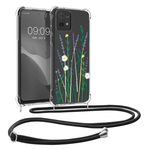 Θήκη Kwmobile με κορδόνι για Motorola Moto G84, Πολύχρωμη, Σιλικόνη, KWM000022RO002C
