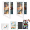Set 2 rame foto Navaris, deschidere frontala, format A4, schimbare rapida, alb, plastic