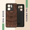 Θήκη Kwmobile για Xiaomi 13T/13T Pro, Καφέ, Ξύλο/Σιλικόνη, KWM000020IR005C