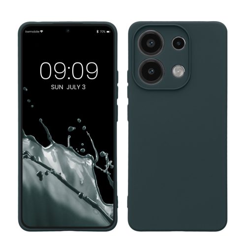 Θήκη Kwmobile για Xiaomi Redmi Note 13, Σκούρο πράσινο, Σιλικόνη, KWM000020OD002C