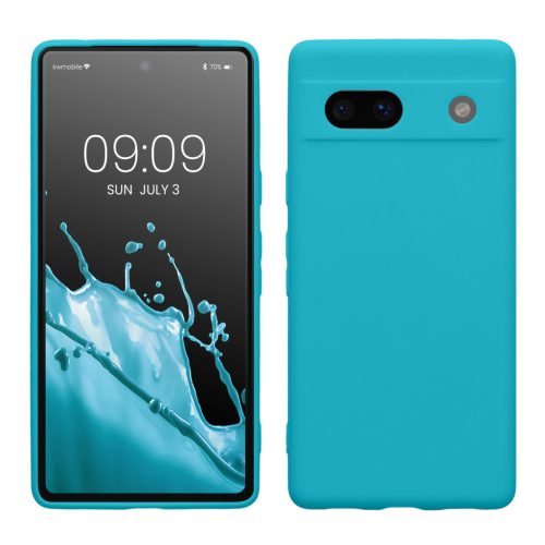 Θήκη Kwmobile για Google Pixel 7a, Ανοιχτό μπλε, Σιλικόνη, KWM000019YF023C