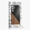 Θήκη Kwmobile για Samsung Galaxy A25, Καφέ/Μαύρο, Ξύλο/Σιλικόνη, KWM000021QX001C