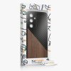 Θήκη Kwmobile για Samsung Galaxy A35, Καφέ/Μαύρο, Ξύλο/Σιλικόνη, KWM000021QY001C