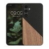 Θήκη Kwmobile για Samsung Galaxy S23 FE, Καφέ/Μαύρο, Ξύλο/Σιλικόνη, KWM000021RA001C