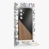 Θήκη Kwmobile για Samsung Galaxy S23 FE, Καφέ/Μαύρο, Ξύλο/Σιλικόνη, KWM000021RA001C