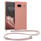 Θήκη Kwmobile με κορδόνι για Google Pixel 7a, ροζ, σιλικόνη, KWM000019YH009C
