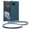 Θήκη Kwmobile με κορδόνι για Google Pixel 7a, σκούρο μπλε, σιλικόνη, KWM000019YH010C