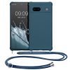 Θήκη Kwmobile με κορδόνι για Google Pixel 7a, σκούρο μπλε, σιλικόνη, KWM000019YH010C