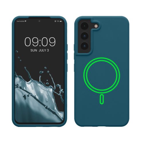 Θήκη Kwmobile για Samsung Galaxy S22, Μπλε, Σιλικόνη, KWM000021RB002C