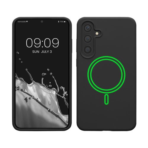 Θήκη Kwmobile για Samsung Galaxy S24 Plus, Μαύρη, Σιλικόνη, KWM000021RI001C