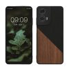 Θήκη Kwmobile για Motorola Moto G24/Moto E14/Moto G04, Καφέ/Μαύρο, Ξύλο/Σιλικόνη, KWM000022RR001C