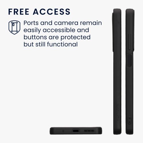 Θήκη Kwmobile για Motorola Moto G24/Moto E14/Moto G04, Καφέ/Μαύρο, Ξύλο/Σιλικόνη, KWM000022RR001C