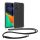 Θήκη Kwmobile με κορδόνι για Motorola Moto G24/Moto E14/Moto G04, Διαφανής/Μαύρη, Σιλικόνη, KWM000022RS001C